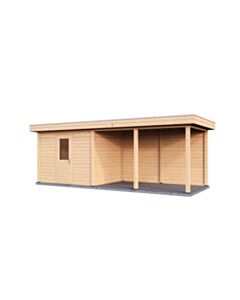 Gartenhaus mit Vordach Duisburg 300x250cm + 400cm